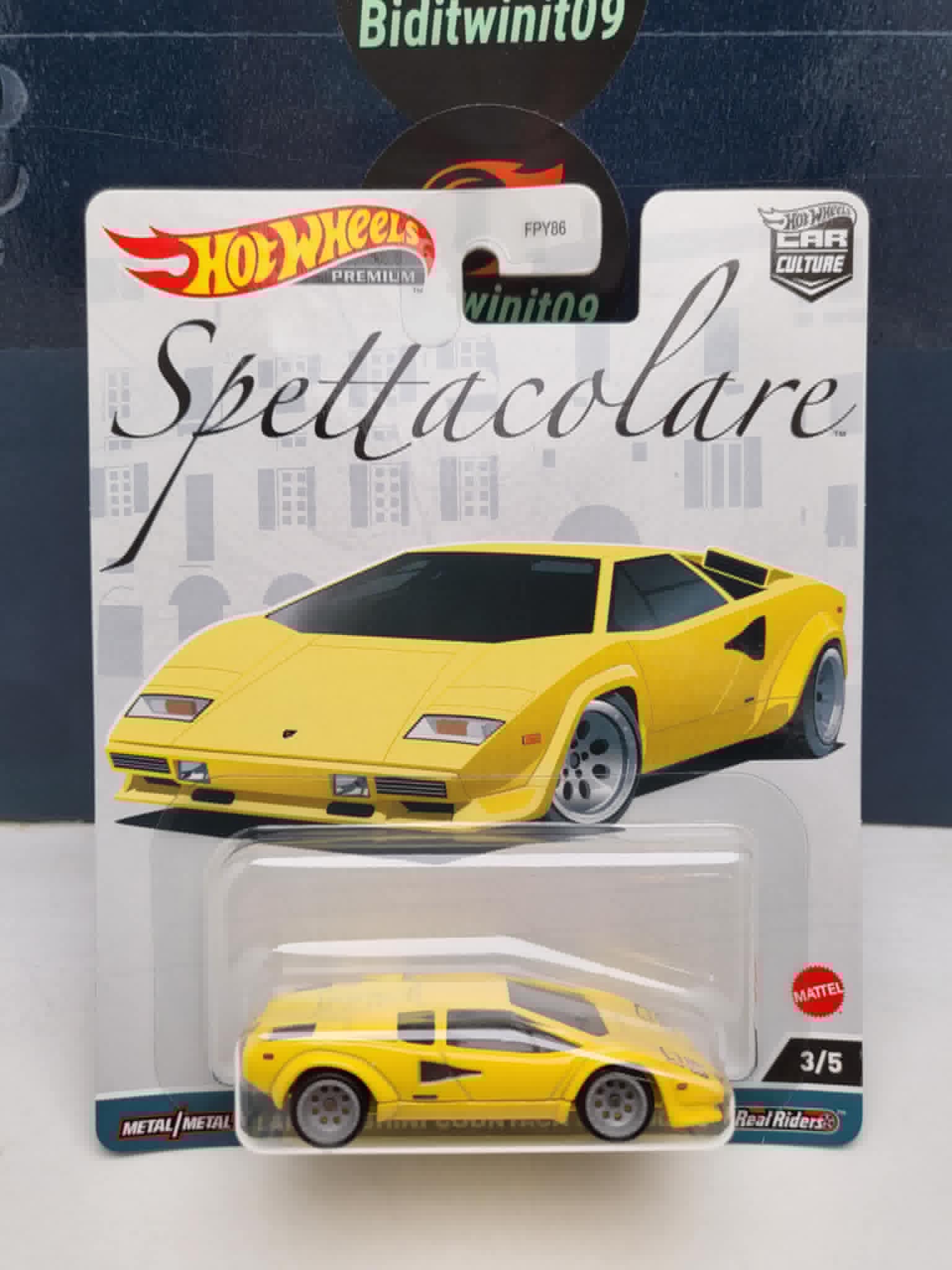 Hot Wheels Car Culture Premium Spettacolare Lamborghini Countach LP 5000 QV Case B