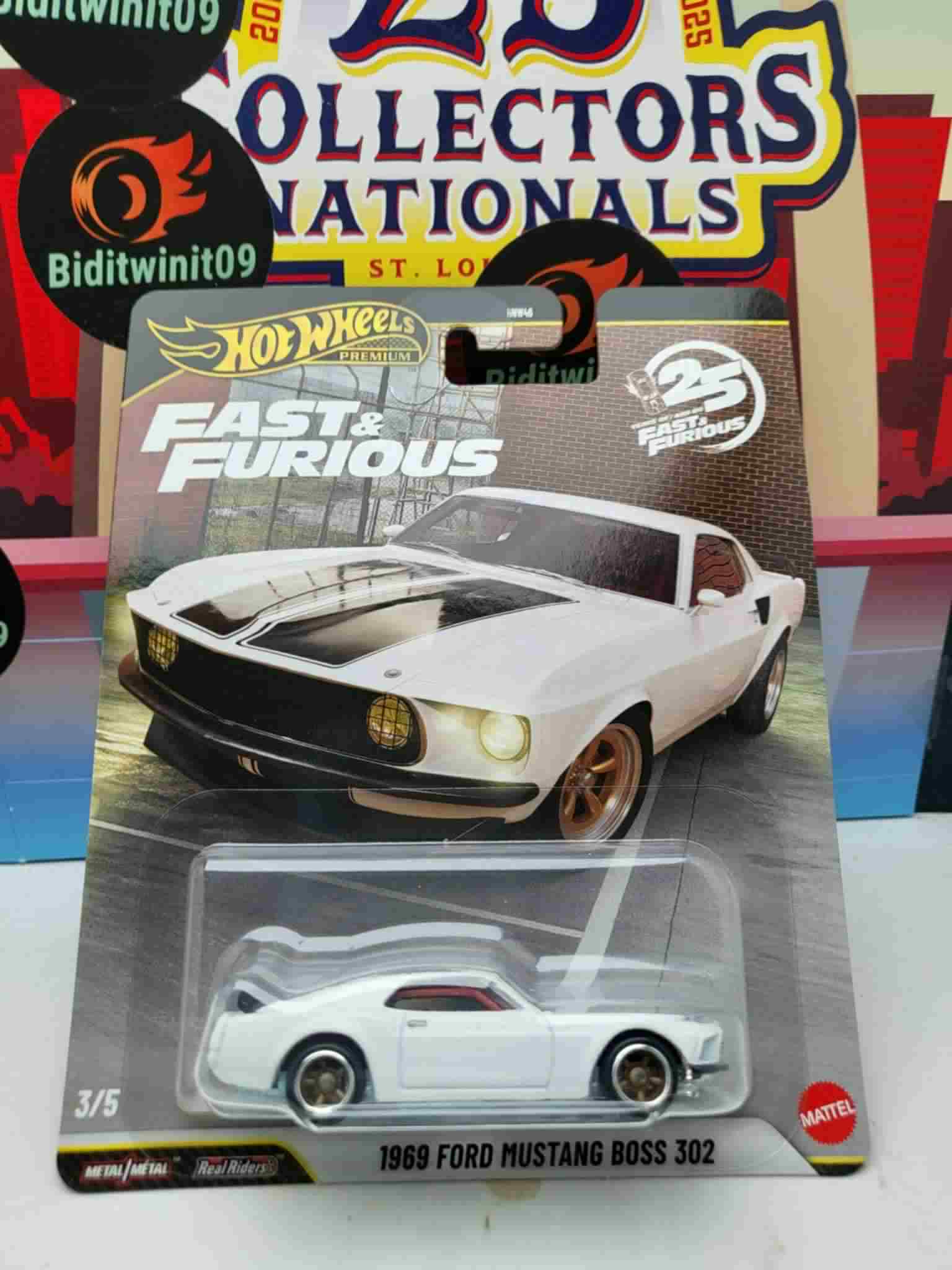 HOT WHEELS 2025 FAST & FURIOUS 25TH ANNIVERSARY 1969 FORD MUSTANG BOSS 302 CASE N