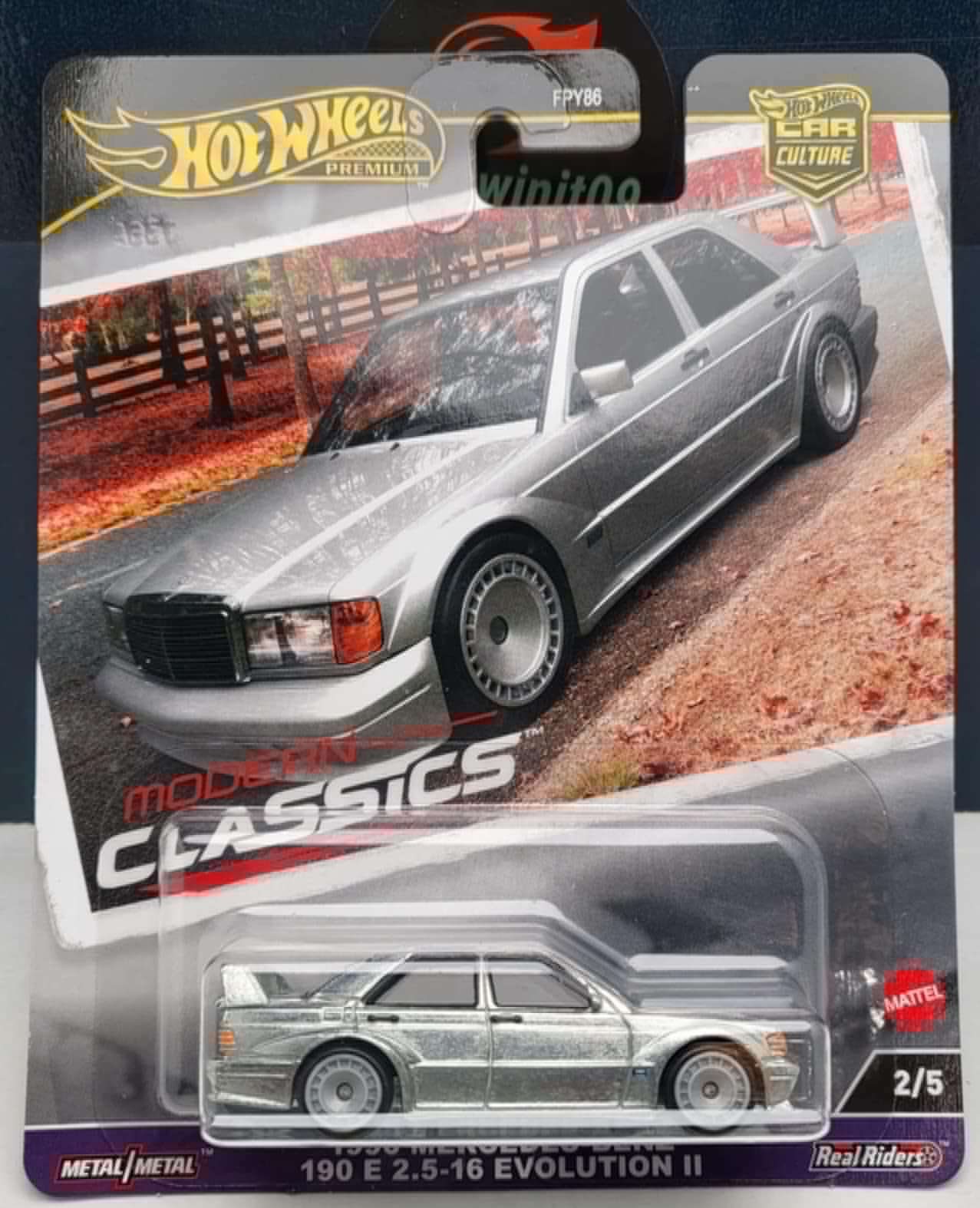 HOT WHEELS 2024 MODERN CLASSICS 1990 MERCEDES-BENZ 190 E 2.5-16 EVOLUTION II CASE E
