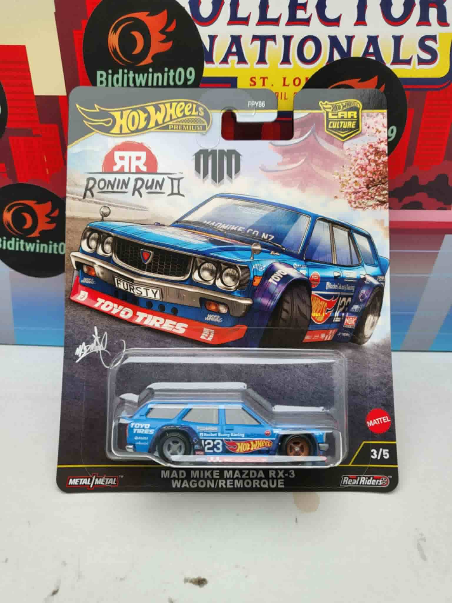 HOT WHEELS 2025 PREMIUM RONIN RUN II CASES M MAD MIKE MAZDA RX-3 WAGON / REMORQUE